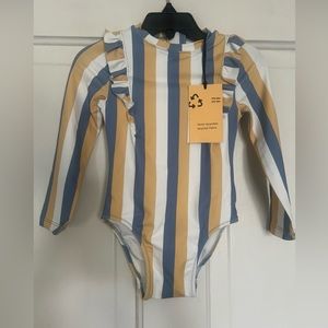 Striped Kids Swim One Piece